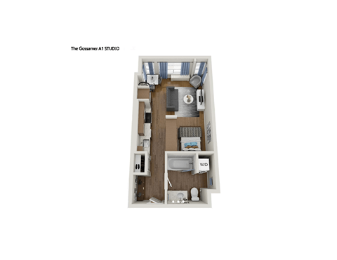 Studio 465 square feet